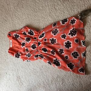 Orange floral dress size small